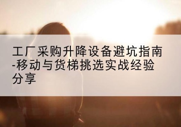 合阳移动式升降机怎么选-工厂采购升降设备避坑指南-移动与货梯挑选实战经验分享