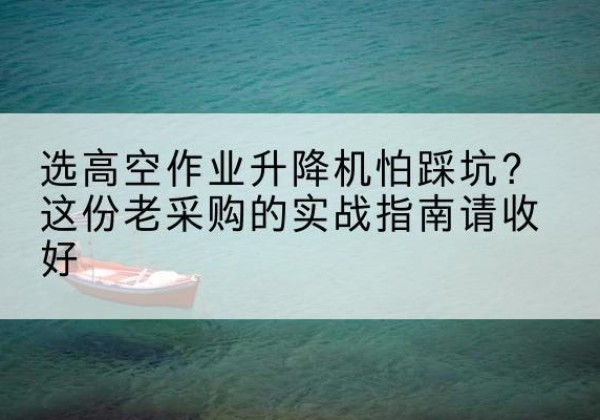 合阳高空作业升降机厂家推荐-选高空作业升降机怕踩坑？这份老采购的实战指南请收好